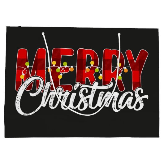 Frohe Weihnachten Große Geschenktüte (Rückseite)