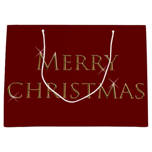 Frohe Weihnachten Große Geschenktüte (Vorderseite)