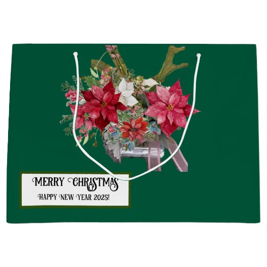 Frohe Weihnachten! Große Geschenktüte (Vorderseite)