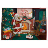 Frohe Weihnachten Große Geschenktüte (Rückseite)