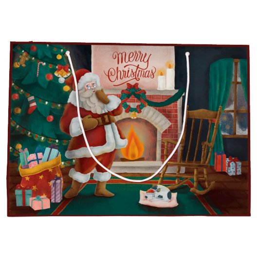 Frohe Weihnachten Große Geschenktüte (Rückseite)