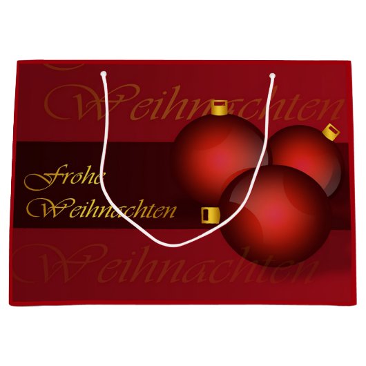 Frohe Weihnachten Große Geschenktüte (Vorderseite)