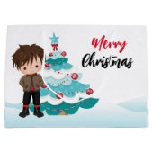 Frohe Weihnachten Große Geschenktüte (Vorderseite)