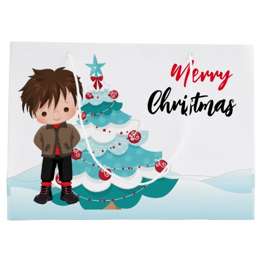 Frohe Weihnachten Große Geschenktüte (Rückseite)