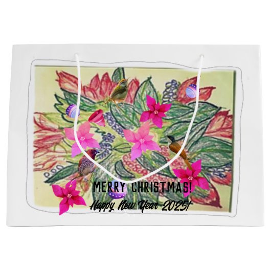 Frohe Weihnachten! Große Geschenktüte (Vorderseite)