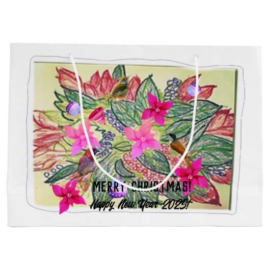 Frohe Weihnachten! Große Geschenktüte (Rückseite)