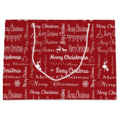 Frohe Weihnachten Große Geschenktüte (Vorderseite)