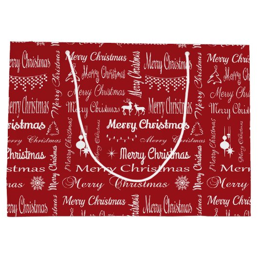 Frohe Weihnachten Große Geschenktüte (Rückseite)