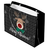 Frohe Weihnachten! Große Geschenktüte (Rückseite Schrägansicht)