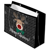 Frohe Weihnachten! Große Geschenktüte (Vorderseite Schrägansicht)