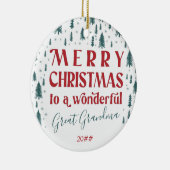 Frohe Weihnachten Große Oma Weihnachtsbaum Foto Keramik Ornament (Rechts)