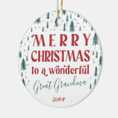 Frohe Weihnachten Große Oma Weihnachtsbaum Foto Keramik Ornament (Links)