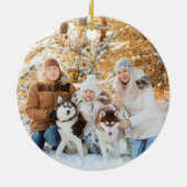 Frohe Weihnachten Große Oma Weihnachtsbaum Foto Keramik Ornament (Hinten)