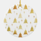 Frohe Weihnachten Große Oma - Weißes Gold Foto Keramik Ornament (Hinten)