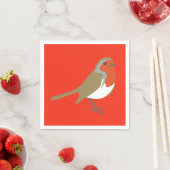Frohe Weihnachten Große Red Robin Napkins Serviett Serviette (Beispiel)