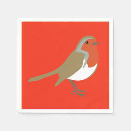 Frohe Weihnachten Große Red Robin Napkins Serviett Serviette