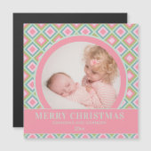 Frohe Weihnachten Großeltern Pastel Foto Magnetkarte (Vorne/Hinten)