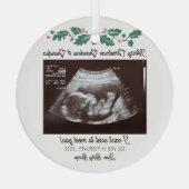 Frohe Weihnachten Großeltern Schwangerschaft Ultra Ornament Aus Glas (Rückseite)