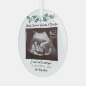 Frohe Weihnachten Großeltern Schwangerschaft Ultra Ornament Aus Glas (Vorderseite links)