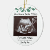Frohe Weihnachten Großeltern Ultrasound Schwangers Keramik Ornament (Links)