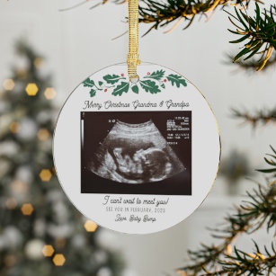 Frohe Weihnachten Großeltern Ultrasound Schwangers Ornament