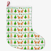 Frohe Weihnachten Großer Weihnachtsstrumpf (Vorderseite)