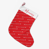 Frohe Weihnachten Großer Weihnachtsstrumpf (Vorderansicht (hängend))