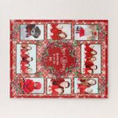 Frohe Weihnachten Großmutter Familie Foto Collage Puzzle (Horizontal)