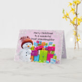 Frohe Weihnachten Großtochter Karte (Gelbe Blume)