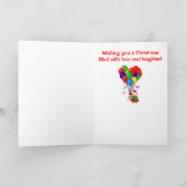 Frohe Weihnachten Großtochter Pinguin und Balloons (Innenseite)