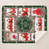 Frohe Weihnachten Großvater Familie Foto Collage Sherpadecke (Vorderseite (Horizontal))