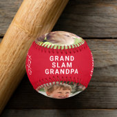 Frohe Weihnachten Großvater Rotes Foto Baseball