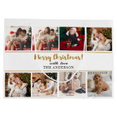 Frohe Weihnachten Grün Elegant Moderne Fotos Große Geschenktüte (Rückseite)