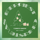 Frohe Weihnachten Grün Fensteraufkleber (Blatt 3)