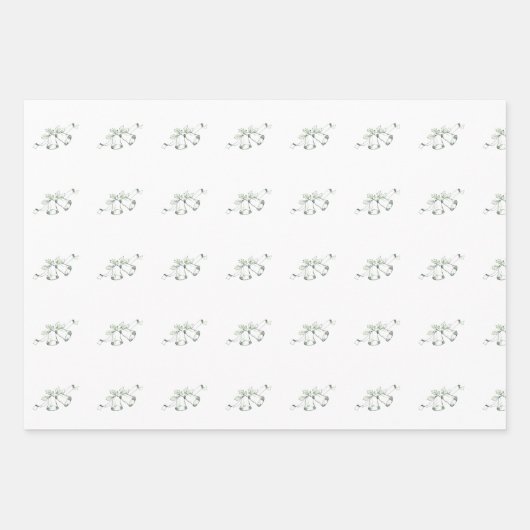 Frohe Weihnachten Grün Glocken Niedliche Candy Soc Geschenkpapier Set (Vorderseite 3)