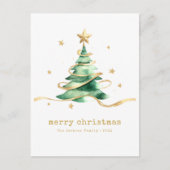 Frohe Weihnachten Grün Gold (Vorderseite)