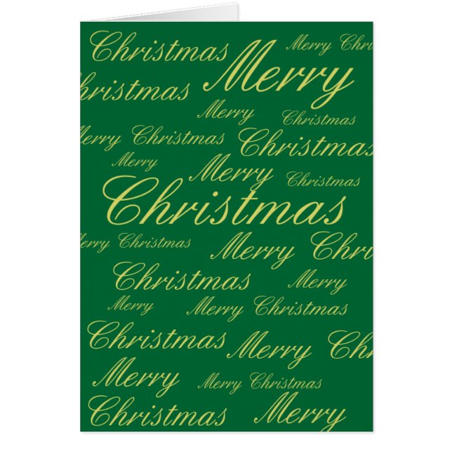 Frohe Weihnachten Grün Gold (Vorne)