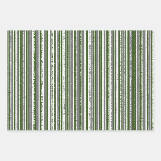 Frohe Weihnachten Grün Grau Winter Geschenkpapier Set (Vorderseite 3)