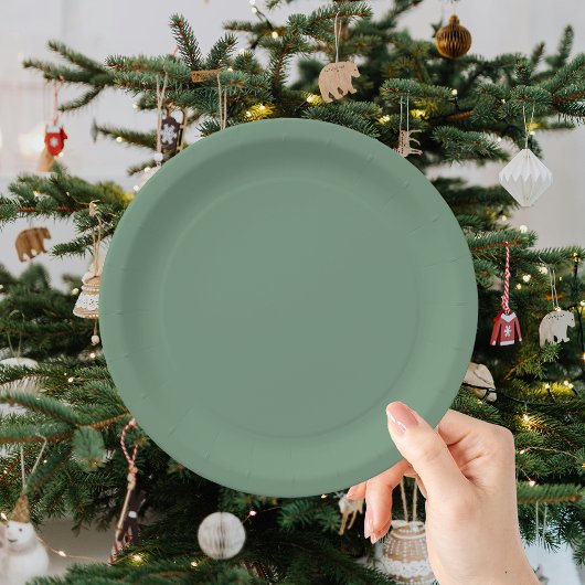 Frohe Weihnachten Grün Pappteller