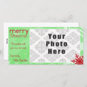 Frohe Weihnachten Grün/Rot Snowflake Thema (Vorne/Hinten)