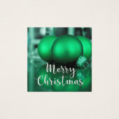 Frohe Weihnachten Grün Toned Ornaments Geschenkmar (Vorderseite)