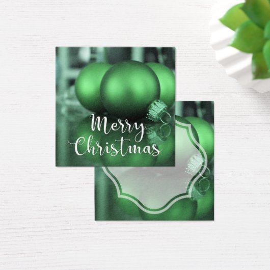 Frohe Weihnachten Grün Toned Ornaments Geschenkmar (Schreibtisch)