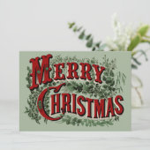 Frohe Weihnachten - Grün und Rot (Stehend Vorderseite)
