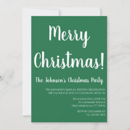 Frohe Weihnachten Grün Weihnachten Party Einladung