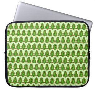 Frohe Weihnachten Grüne Bäume Zucker Kochreise Laptopschutzhülle