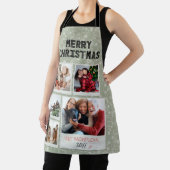 Frohe Weihnachten Grüne Doodles 5 Foto Familienges Schürze (InSitu)