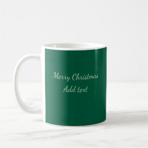 Frohe Weihnachten grüne einfache Solo-Hintergrund- Kaffeetasse