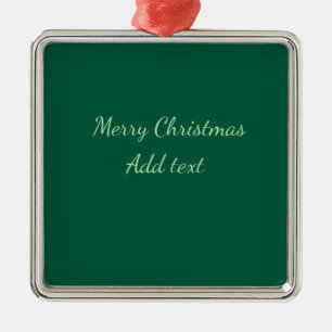 Frohe Weihnachten grüne einfache Solo-Hintergrund- Ornament Aus Metall
