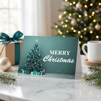 Frohe Weihnachten Grüne Elegante Moderne Feiertage Karte