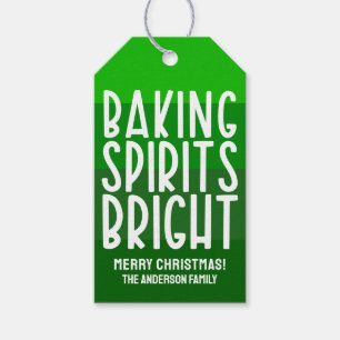 Frohe Weihnachten Grüne gestreifte Weihnachtsdek Geschenkanhänger